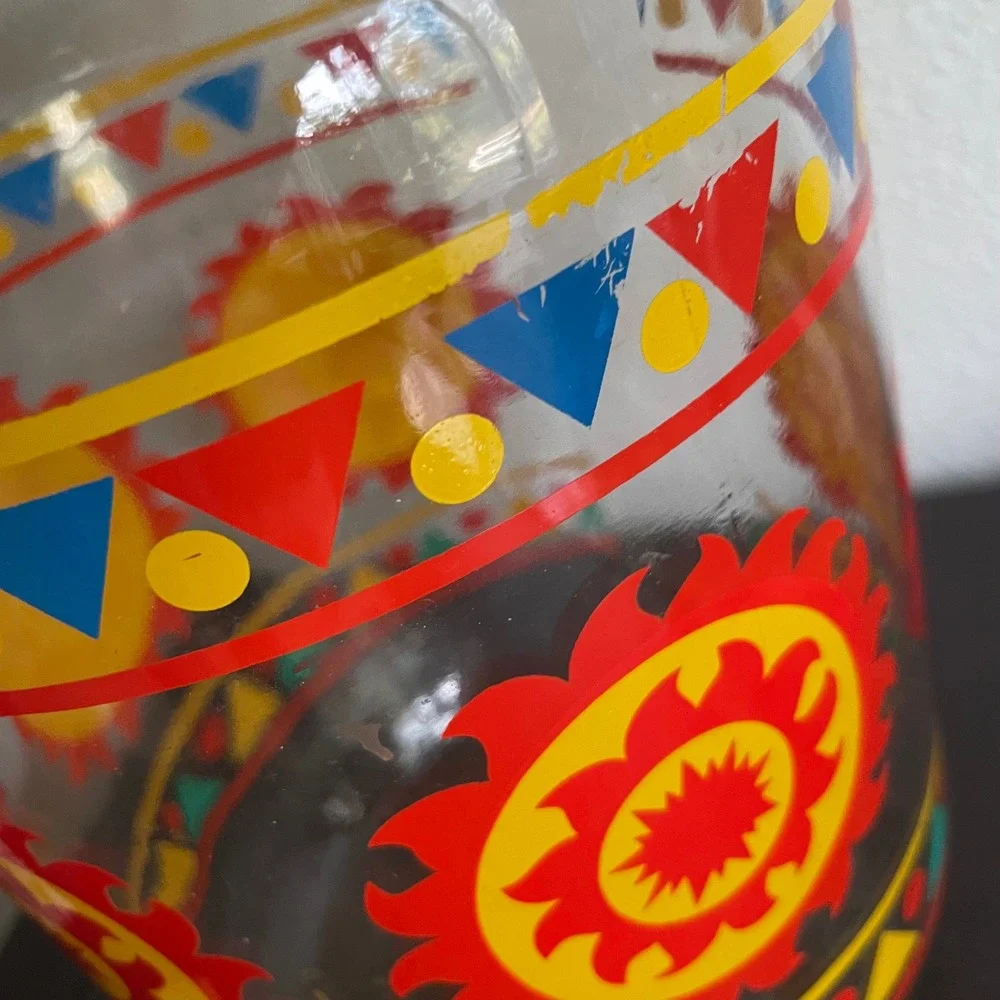 VTG Aztec Sun Tea Anchor Hocking Glass 1 Gallon Beverage Dispenser Jar Summer